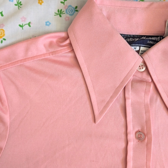 70s VTG Pink Button Up - Picture 5 of 11